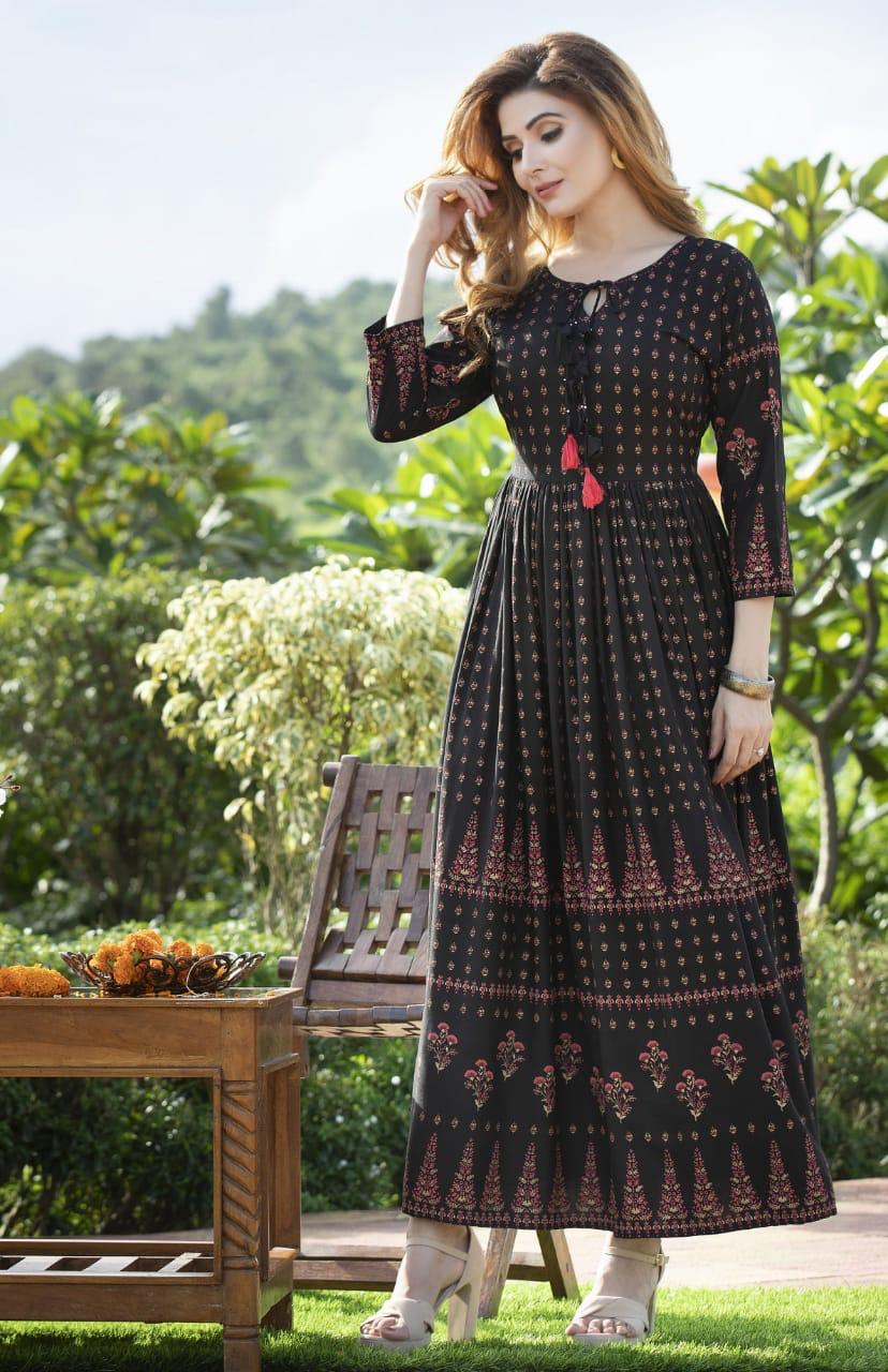 Majisha Nx Nayara Heavy Designer Fancy Wear Long Anarkali Kurti Collection